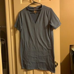 V-neck Shirt Dress